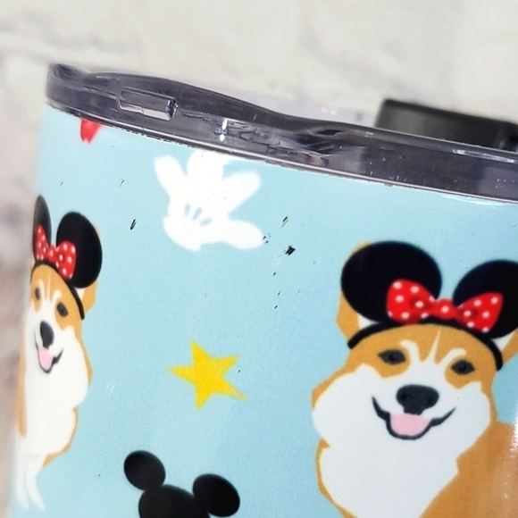 Pembroke Welsh Corgi Dog Puppy Disney Mickey Mouse Ears Stainless Steel Tumbler - Picture 4 of 15